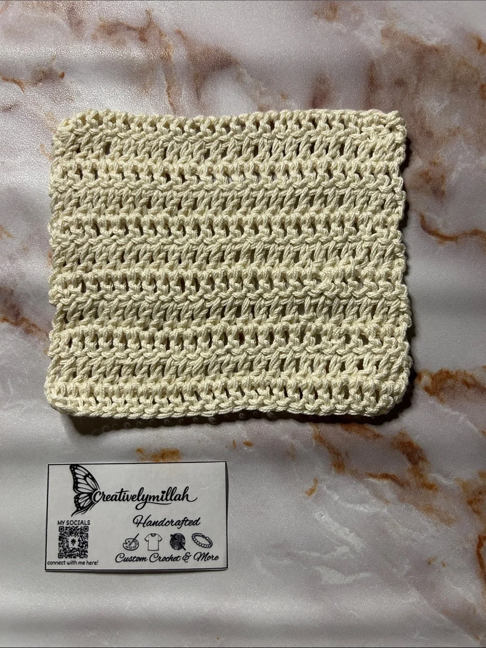 Washcloth 100% cotton -Handmade Crochet